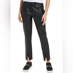 Karl Lagerfeld Paris Women's Black Faux Leather Pants Sz. 8 NWOT Retail $115